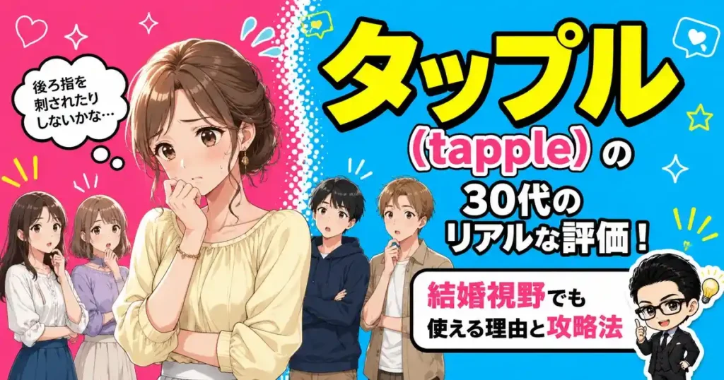 タップル（tapple）の30代のリアルな評価！結婚視野でも使える理由と攻略法